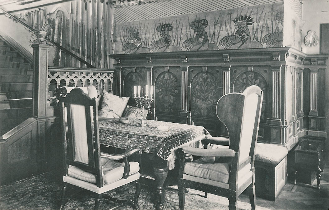 Historiska bilder, hallen på Rockelstad 1920-tal
